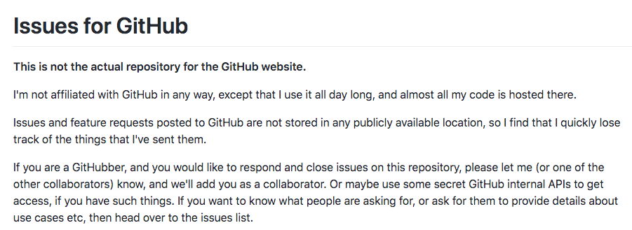 Snippet from the README document for Isaac's repository Snippet from the README document for Isaac’s repository