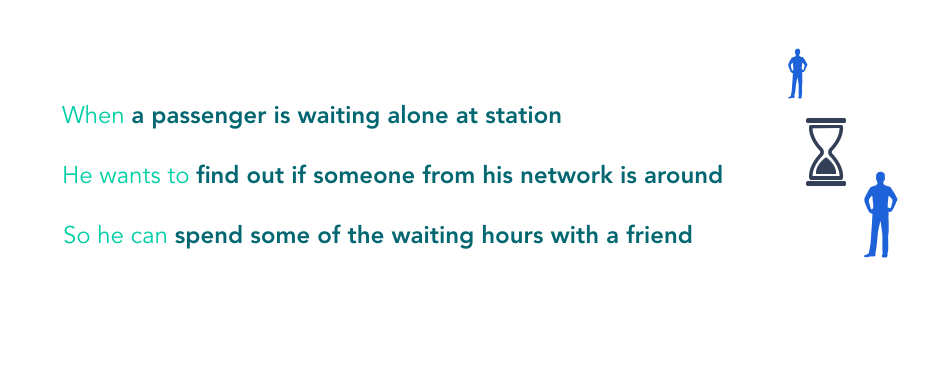 Connecting with nearby connections (passengers) for gossip Connecting with nearby connections (passengers) for gossip