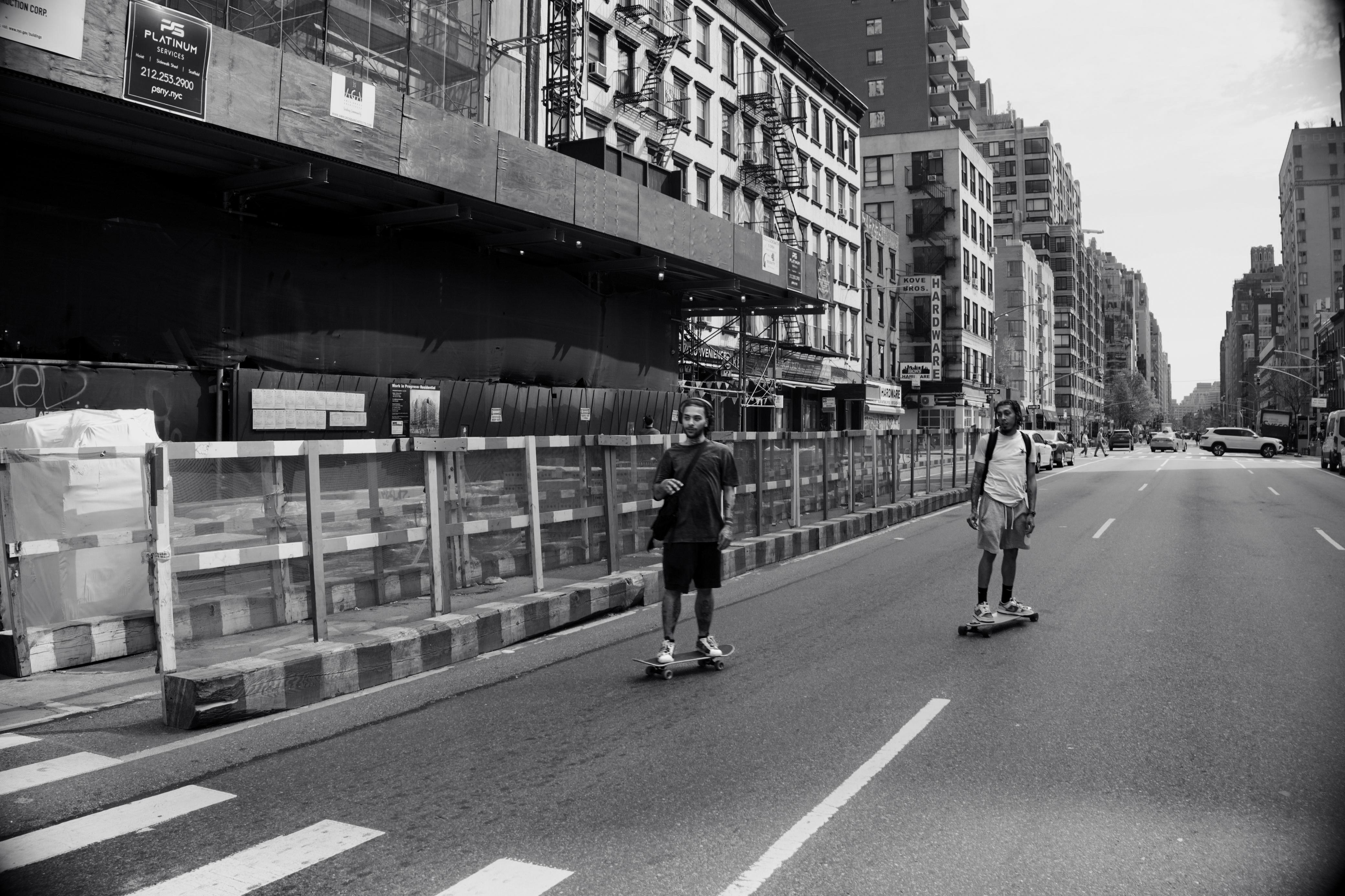 Friends skating together